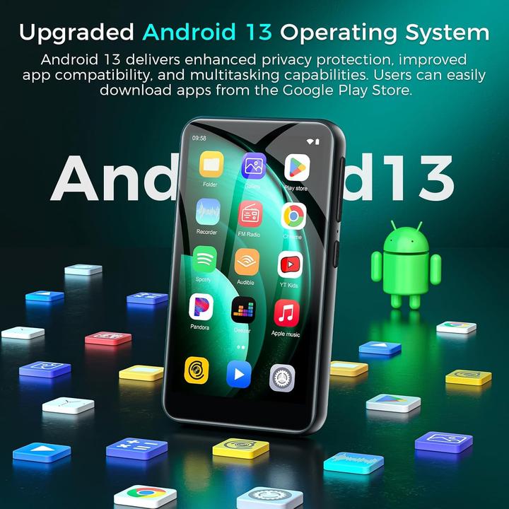 Image du produit Zaqe M12 MP3 Player mit Bluetooth und WiFi (64 Go)