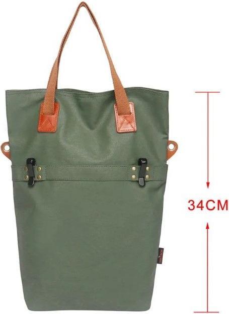 Produktbild Tourbon Wasserabweisende Canvas Velo Gepäckträgertasche & Umhängetasche (12 l, Gepäckträgertasche)