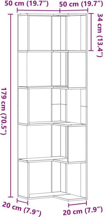 Produktbild VidaXL Kyrylo (50 x 50 x 179 cm)