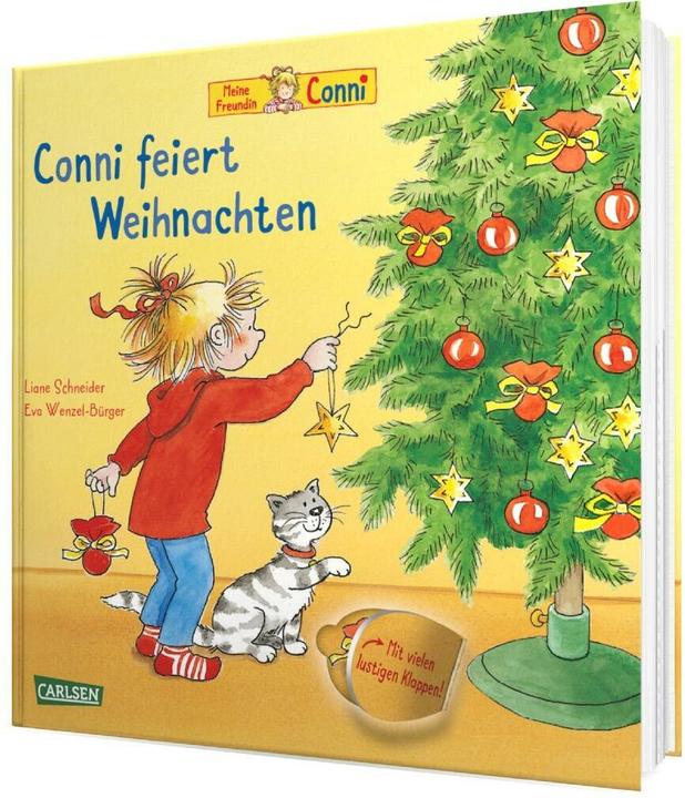 Actual product image Conni-Bilderbücher: Conni feiert Weihnachten (Pappenbuch mit Klappen) (German, Liane Tailor, 2018)