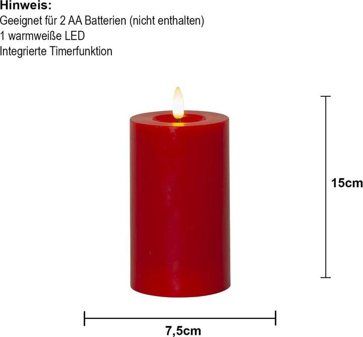 Actual product image Star Trading LED Pillar Candle Flame Flow