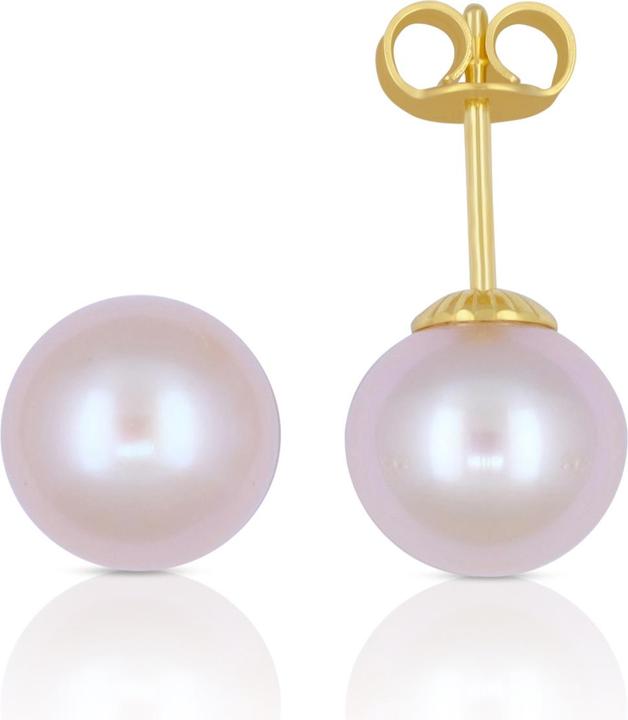 Image du produit Muau Boucles d'oreilles or jaune 750 perle d'eau douce 8.5-9mm (750/18 K Or jaune)