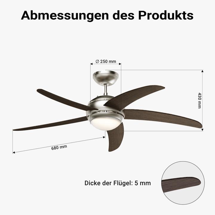 Image du produit Wiltec Ventilateur de plafond (55 dB)