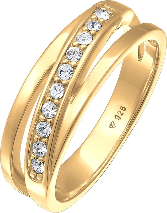 Produktbild Elli Ring Bandring Wickelring Kristalle 925 Silber (54, 925 Silber)
