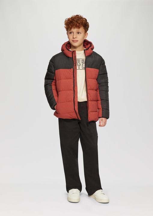 Produktbild S.Oliver Outdoor-Jacke Steppjacke in Colour-Blocking-Optik und Fleecefutter (L)