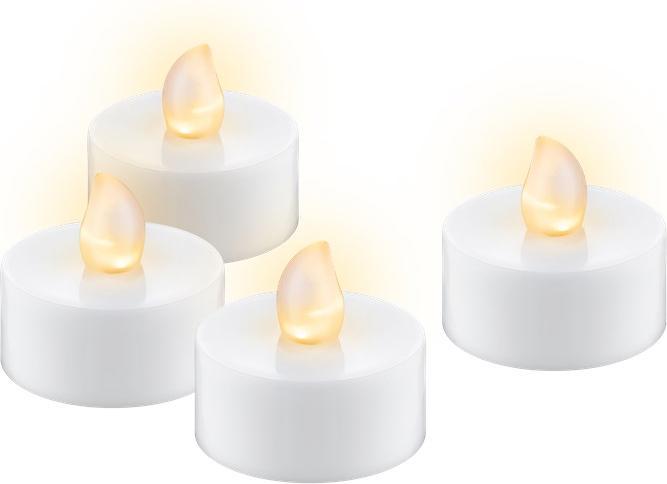 Goobay 4er-Set LED-Teelichter mit Timer (4 x)
