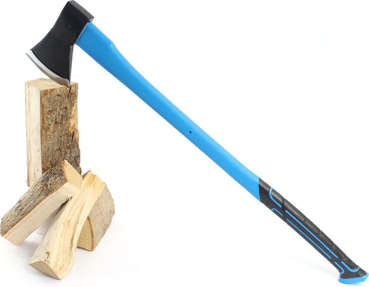 Actual product image XPOtool Axe 1500g Fibreglass Handle 860mm Wood Log Hatchet Splitting Axe Carbon Steel Blade