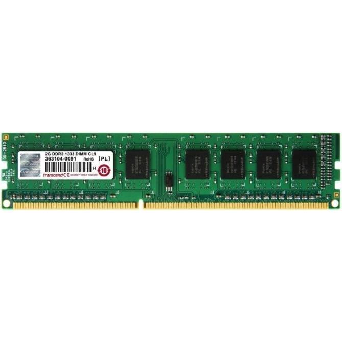 Transcend JetRam 2GB DDR3 1333Mhz U-DIMM 1Rx8 (1 x 2GB, 1333 MHz, DDR3-RAM, DIMM), RAM