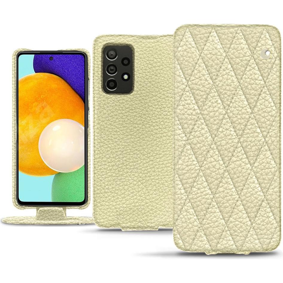 Noreve Lederschutzhülle vertikal (Samsung Galaxy A52), Smartphone Hülle, Beige