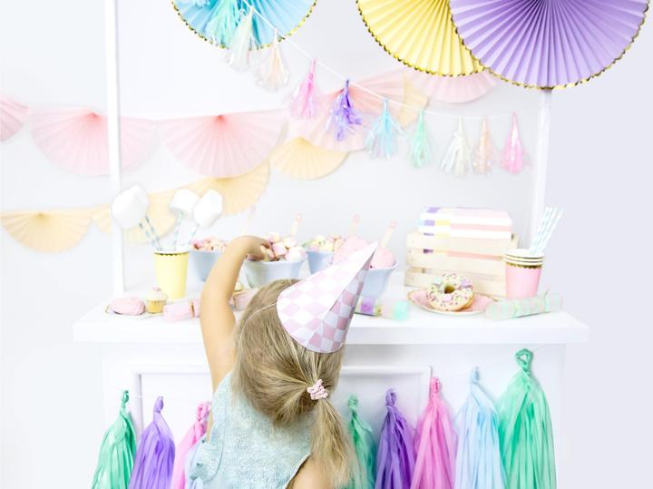 Produktbild Partydeco Gestreifte Strohhalme Babyblau (10 x)