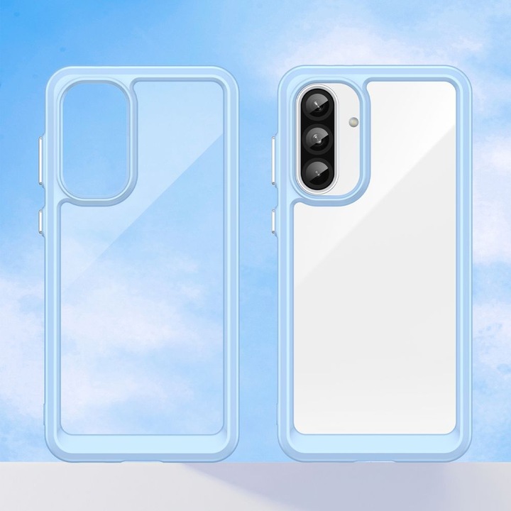 Produktbild Hurtel Back panel cover Outer Space Case for Samsung Galaxy A26 Cover with Flexible Frame - Blue (Samsung Galaxy A26)
