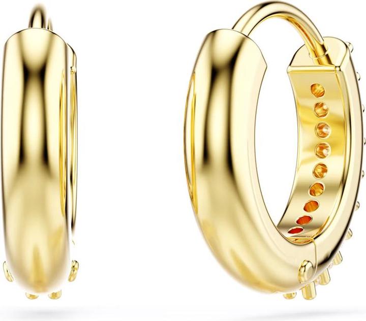 Actual product image Swarovski Matrix hoop earrings round cut white gold (Swarovski Metal)