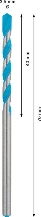 Immagine prodotto Bosch Professional Zubehör Trapano multi-costruzione EXPERT CYL-9, 3,5 x 40 x 70 mm (3,5 millimetri)