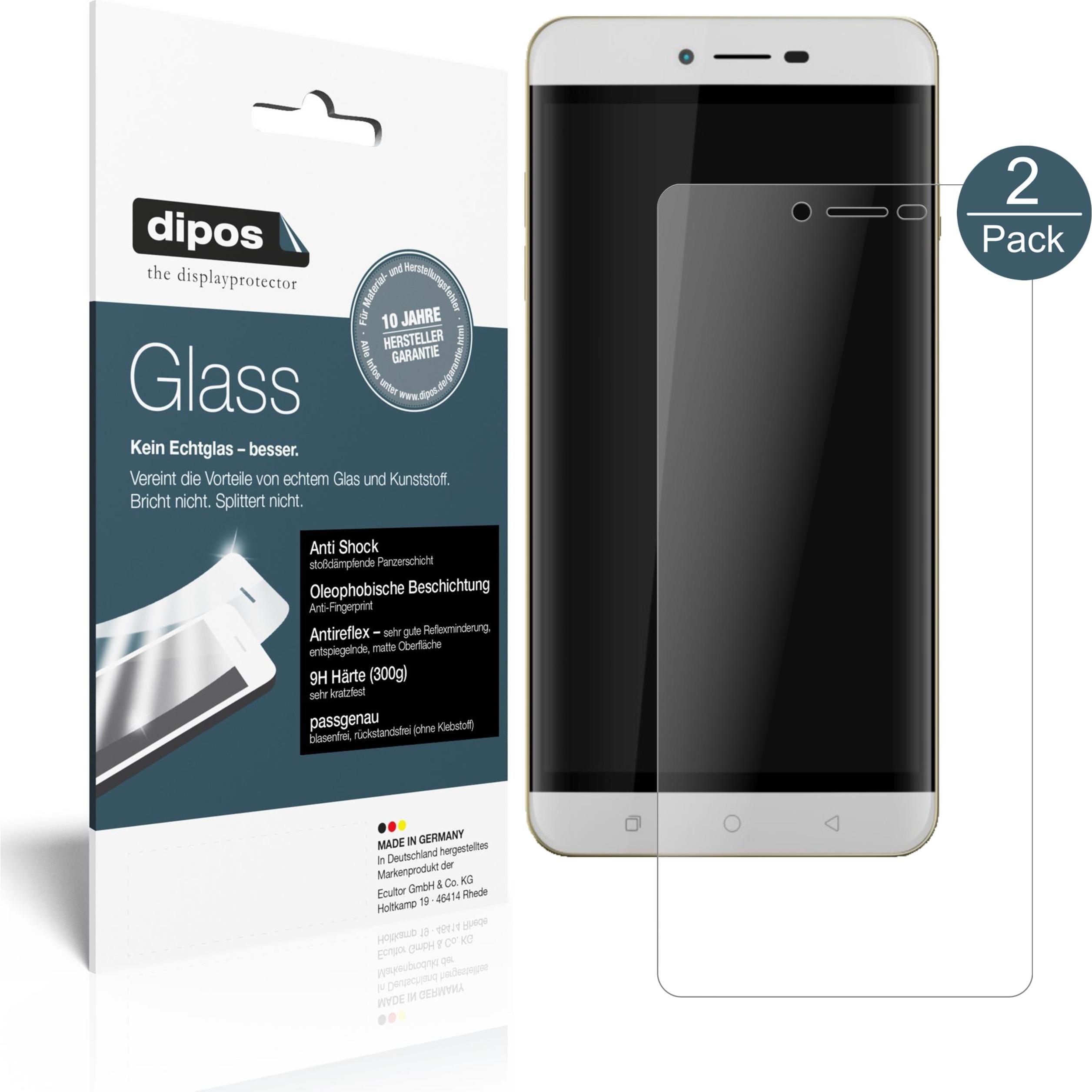 Dipos Displayschutz Anti-Shock (2 Stück, Coolpad Torina R108), Smartphone Schutzfolie, Transparent