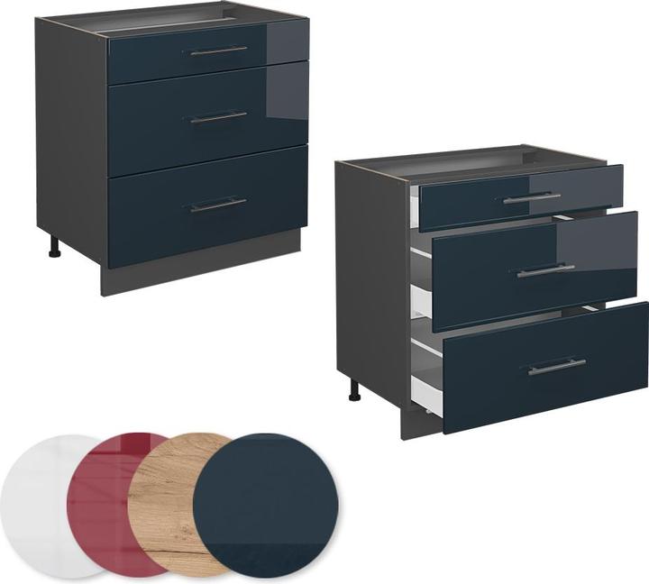 Produktbild Vicco Fame-Line mit 3 Schubladen, AP Marmor (80 x 60 x 81.5 cm)