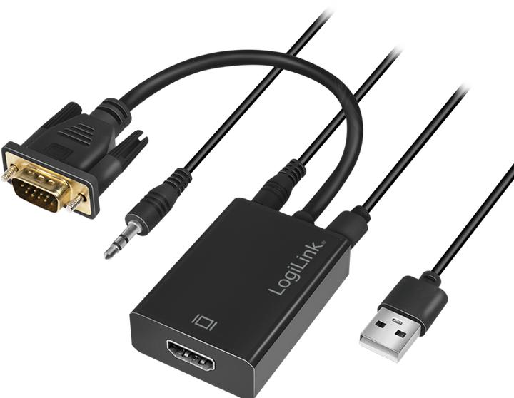Produktbild LogiLink CV0060 - VGA mit Audio- und HDMI-Konverter (HDMI, 20 cm)