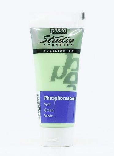 Actual product image Pebeo Studio Acrylics Phosphorescent Gel (Green, 100 ml)