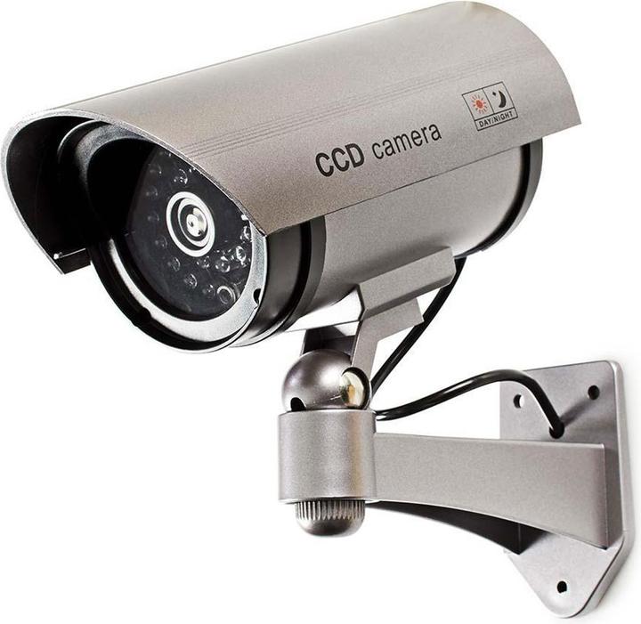 Actual product image Casativo 2er-Set Dummy Überwachungskamera mit Signal LED, grau, Kamera-Attrappe