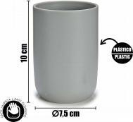 Actual product image Berilo set 4 pieces gray bathroom articles