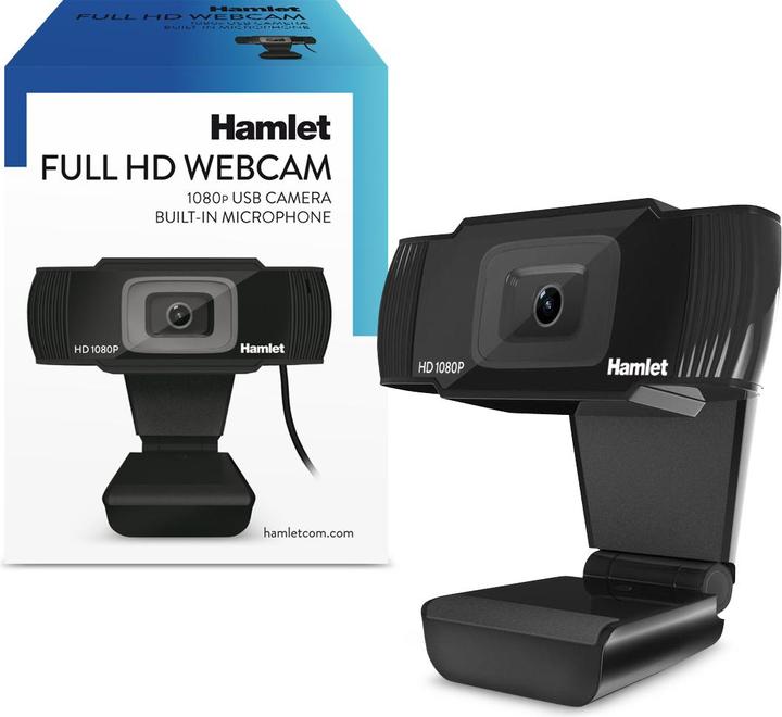 Produktbild Hamlet HWCAM1080 Webkamera 2 MP 1920 x 1080 Pixel USB 2.0 Schwarz (2 Mpx)