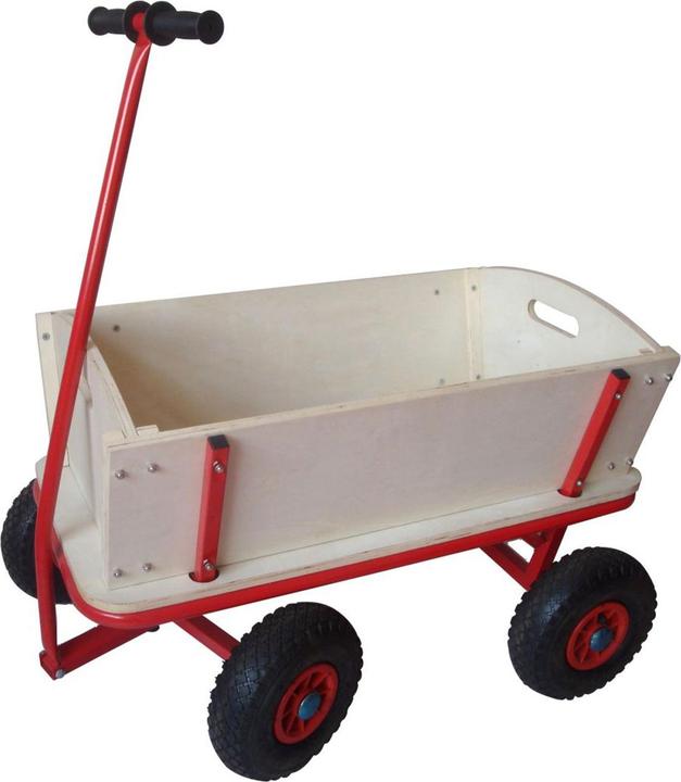 Westerholt Bollerwagen aus Holz, Luftreifen, 100kg Tragkraft