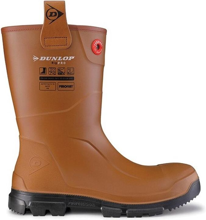 Actual product image Dunlop LJ2HR48FL Werklaars | RIGPRO | Gevoerd | Bruin | Maat 43 8713197053385 (S5, 43)