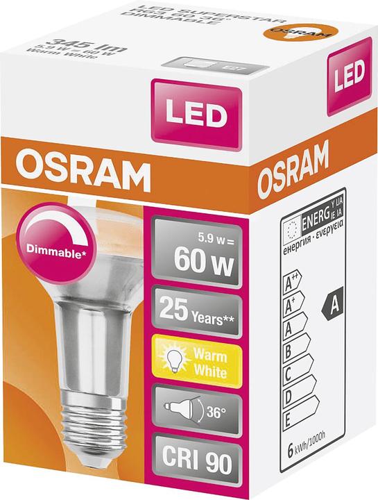 Image du produit Osram Superstar R63 (E27, 5.90 W, 350 lm, 1 x, G)