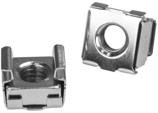 Productafbeelding StarTech M6 rekschroeven en M6 kooimoeren - 20 stuks - M6 moeren - montageschroeven voor serverkasten