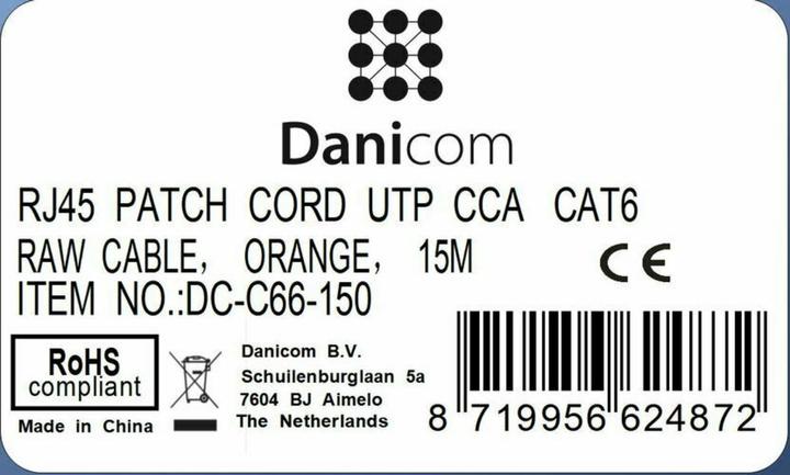 Produktbild Dsit CAT 6 Netzwerkkabel U/UTP (CAT6, 15 m)