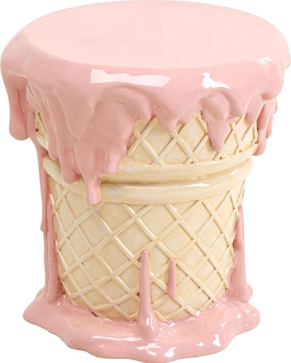 Kare Design Hocker Ice Cream Pink Ø37cm