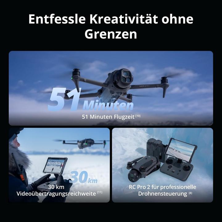 Produktbild DJI Mavic 4 Pro Fly More Combo (DJI RC 2) (51 min, 1063 g, 100 Mpx)