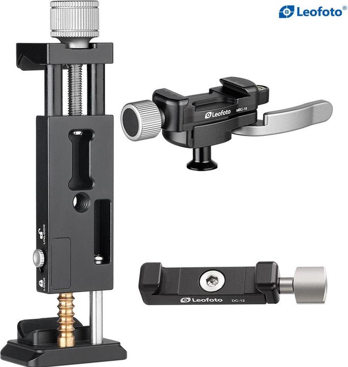 Produktbild Leofoto DC-12+MBC-18+PC-90II Mehrzweck-Klemmensatz (Kugelkopf)