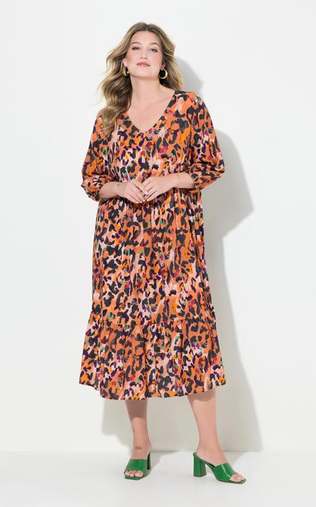Produktbild Miamoda Midikleid, A-Linie, Leo-Muster, Zierband (44)