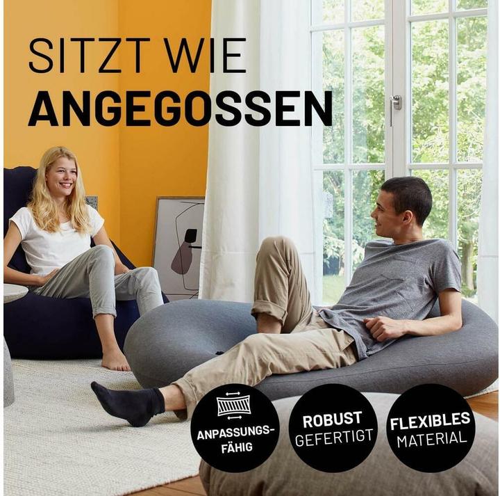 Actual product image Lumaland Sitzsack Flexi Comfort 380 L, Hellgrau