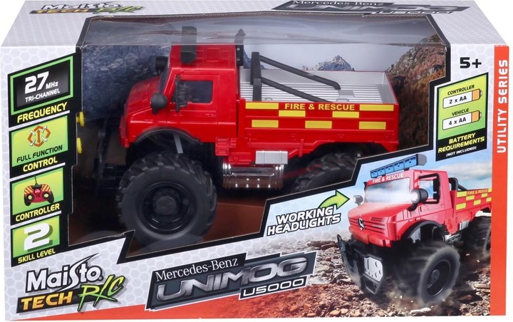 Actual product image Maisto Mercedes Unimog U5000 Fire brigade