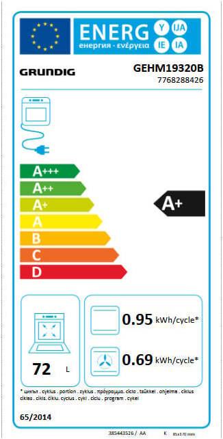 Label énergétique Grundig Four