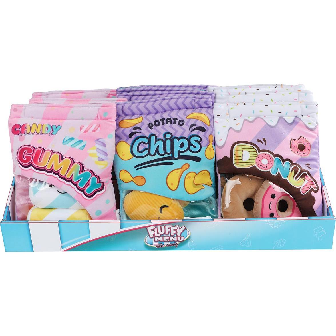 Sombo Fluffy Snack Plüsch ass Display (21 cm)