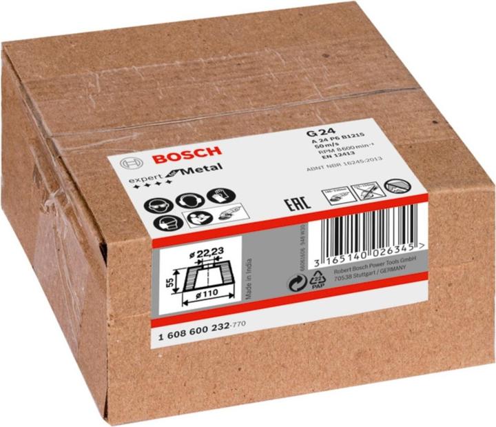 Produktbild Bosch Professional Zubehör PRO Metal Konischer Schleiftopf, 90 x 110 x 55 mm, G24 (24)