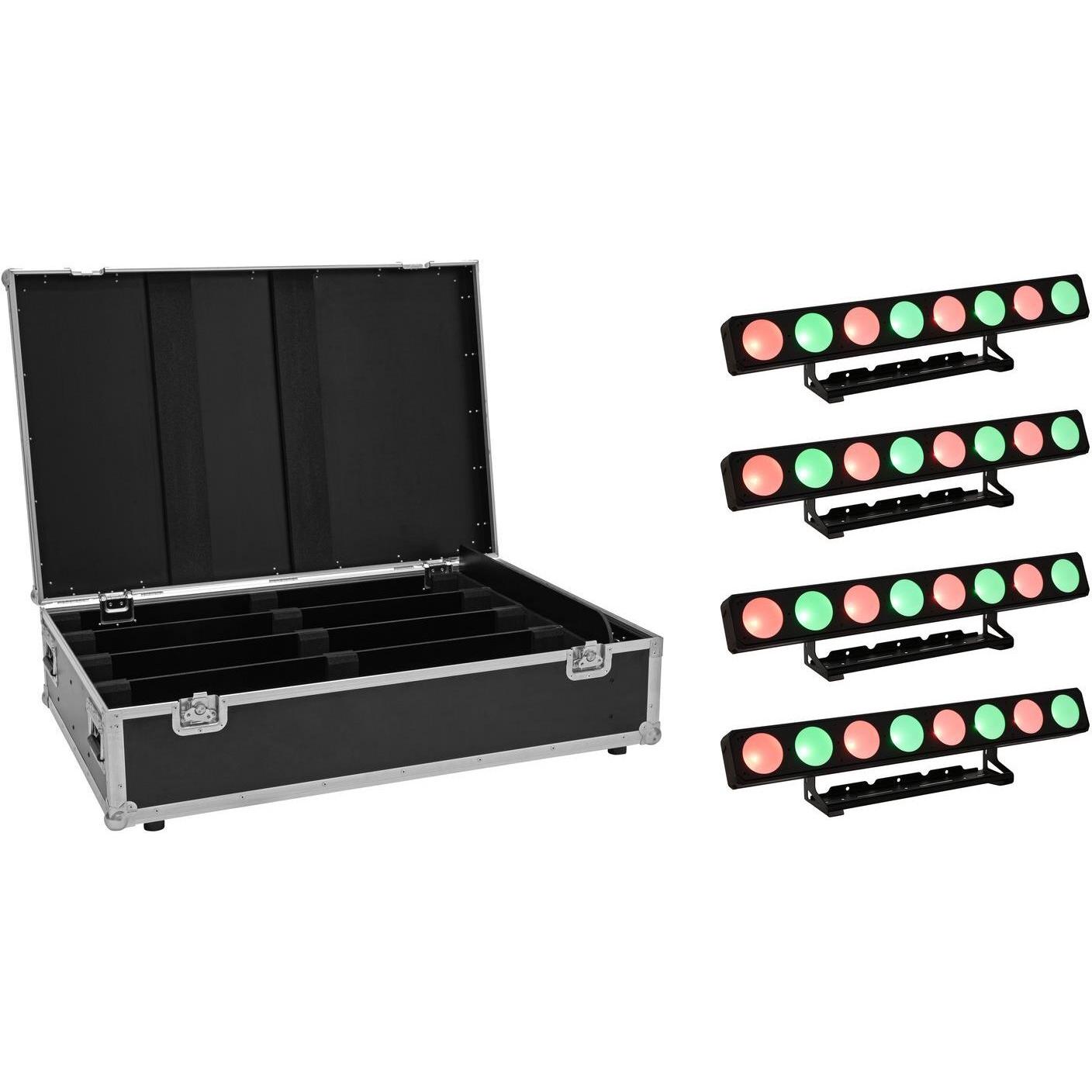 Eurolite Set 4x LED PMB-8 COB QCL 30W Leiste + Case, Licht Set