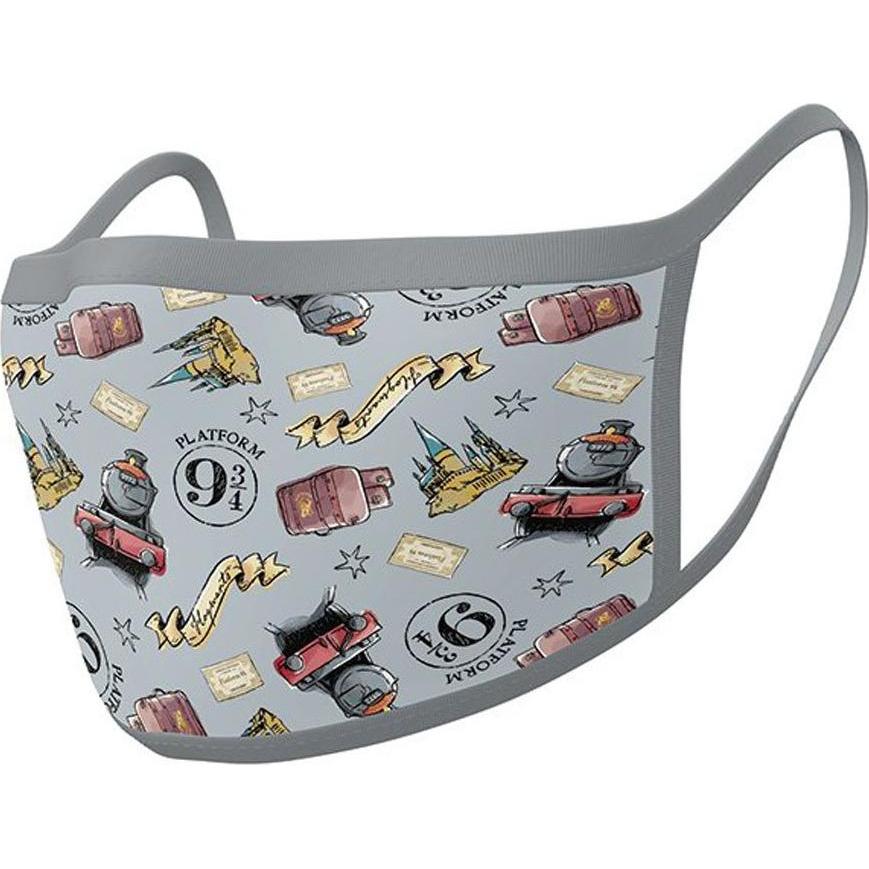 Pyramid, Mundschutz, Harry Potter: Mundschutz Hogwarts Symbols (2er Set) (2 x)