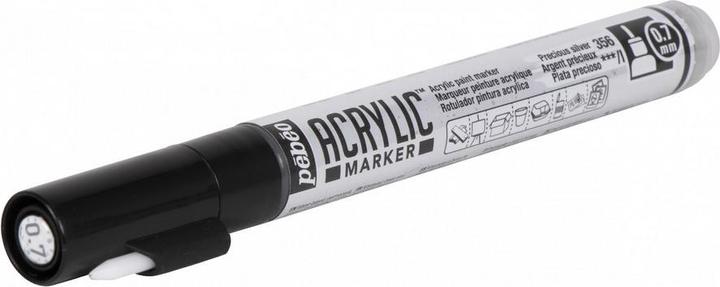 Produktbild Pebeo Acrylic Marker Extra Dünn Rundspitze 0,7mm (Eldes Silber, 0.70 mm)