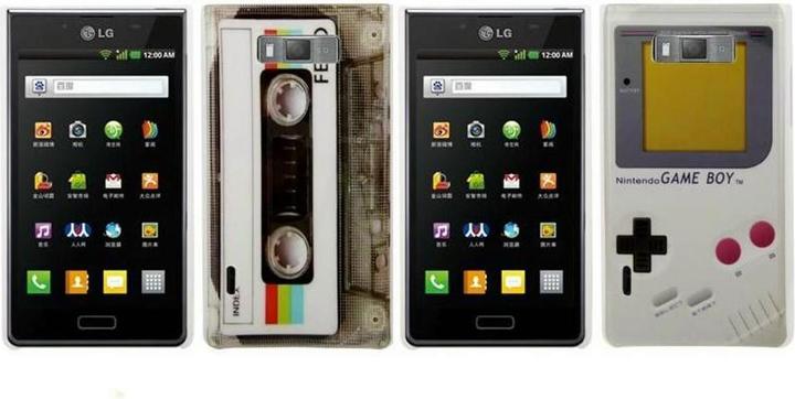 Actual product image König Design Hard Case Cover Cassette + GameBoy for Mobile LG Optimus L7 P700 P705 (LG Optimus L7)