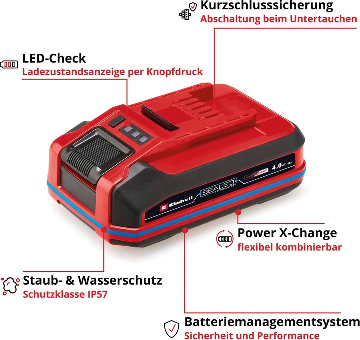 Actual product image Einhell 18V 4,0 Ah Sealed Power X-Change Plus (18 V)