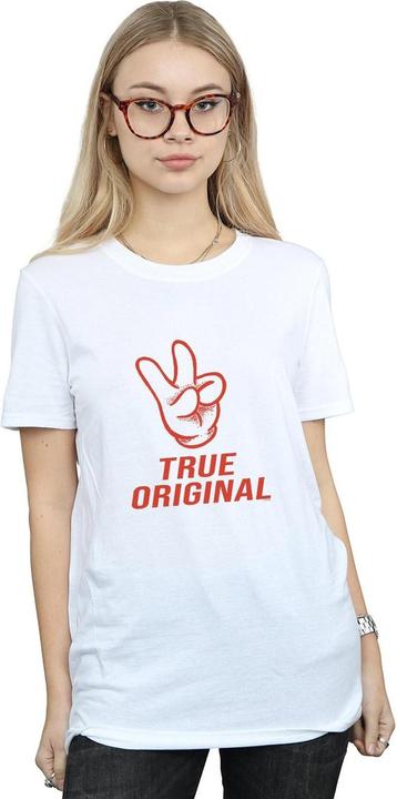 Actual product image Disney Womens/Ladies Mickey Mouse True Original Cotton Boyfriend T-Shirt (S)