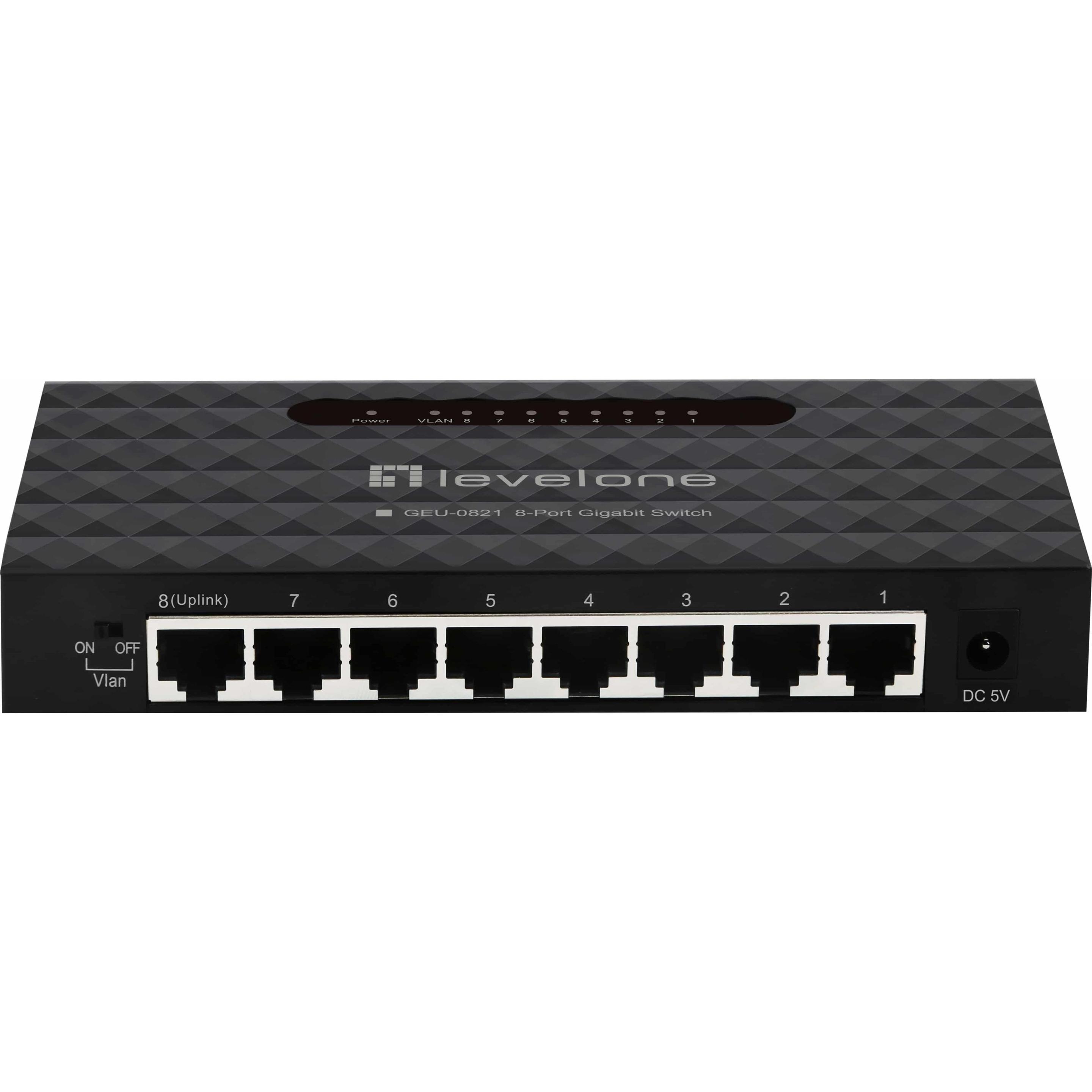 Thumbnail - LevelOne Switch 8x GE GEU-0821 (8 Ports), Netzwerk Switch, Schwarz