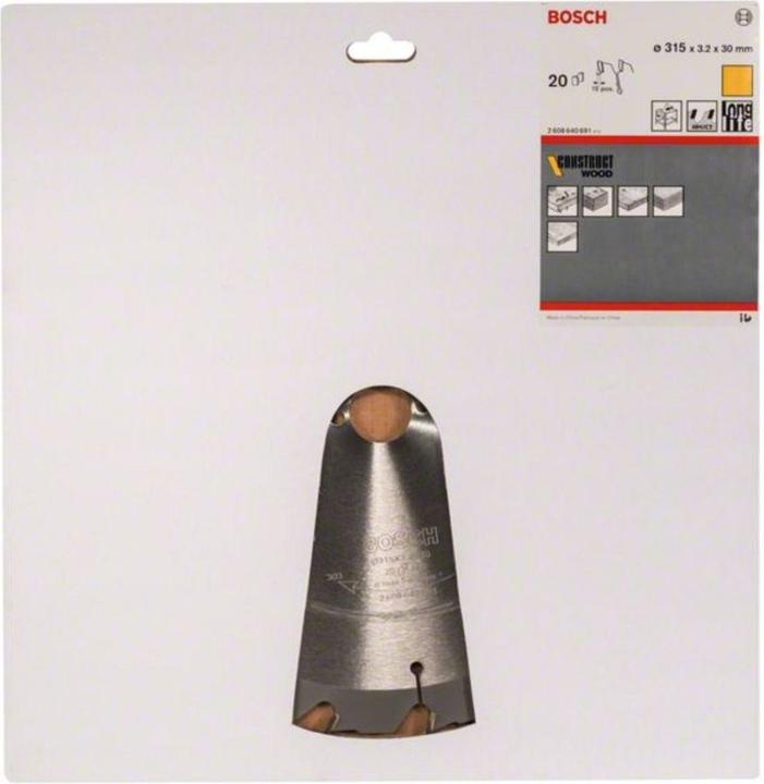 Produktbild Bosch Professional Zubehör PRO Construct Wood Kreissägeblatt, 315 x 3,2 x 30 mm
