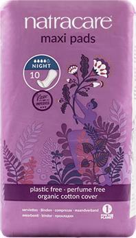 Actual product image Natracare Maxi (10 x, Sanitary pads)
