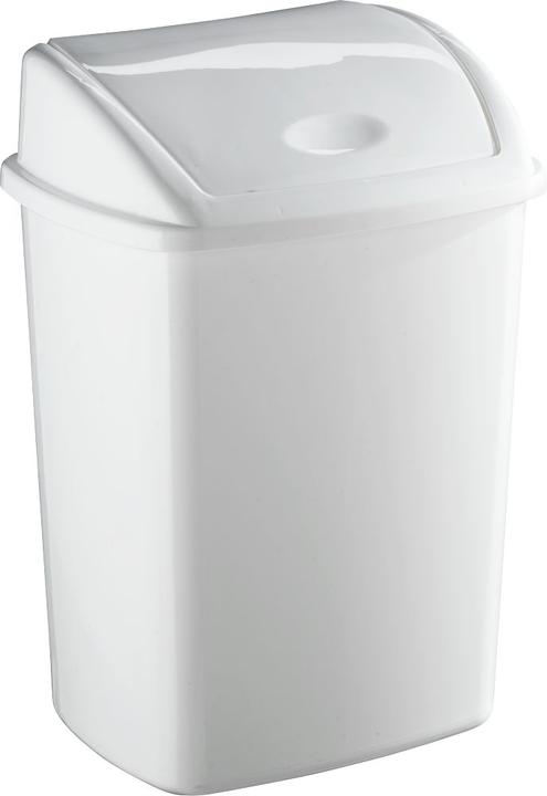 Vepa Bins Abfallbehälter mit Schwingdeckel, aus Kunststoff, Inhalt 50 l, grau/schwarz (50 l)