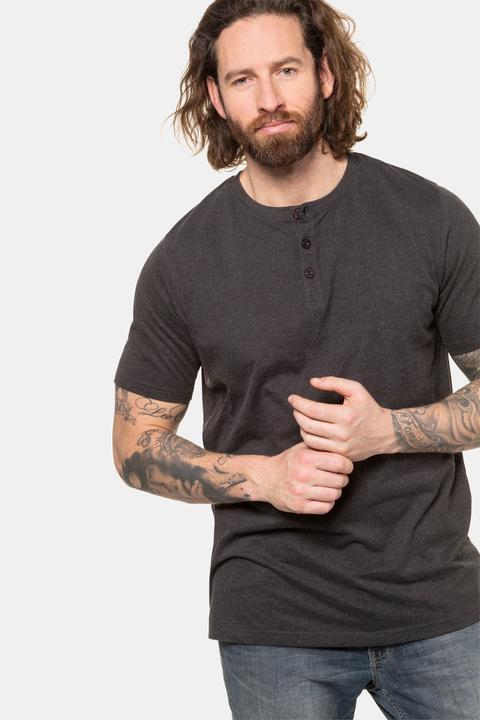 Image du produit JP1880 T-shirt Henley, collection Basic. Manches courtes et patte de boutonnage (7XL)
