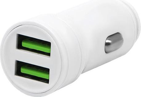 Produktbild Denmen KFZ-LADEGERÄT 2,4A WEISS 2400mA DUAL 2XUSB DZ17